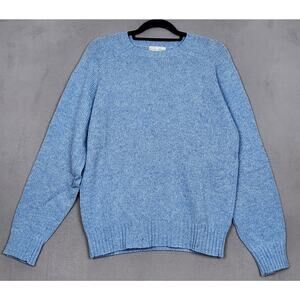 THE TAILORED LETTER CO Sweater Mens Size 44 US XL Blue 100% Shetland Wool VTG